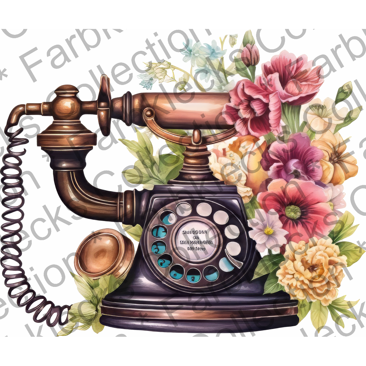 Motivtransfer 5989 Steampunk Telefon