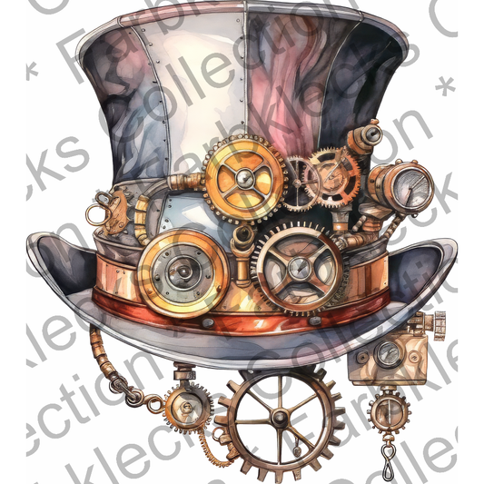 Motivtransfer 5994 Steampunk Hut