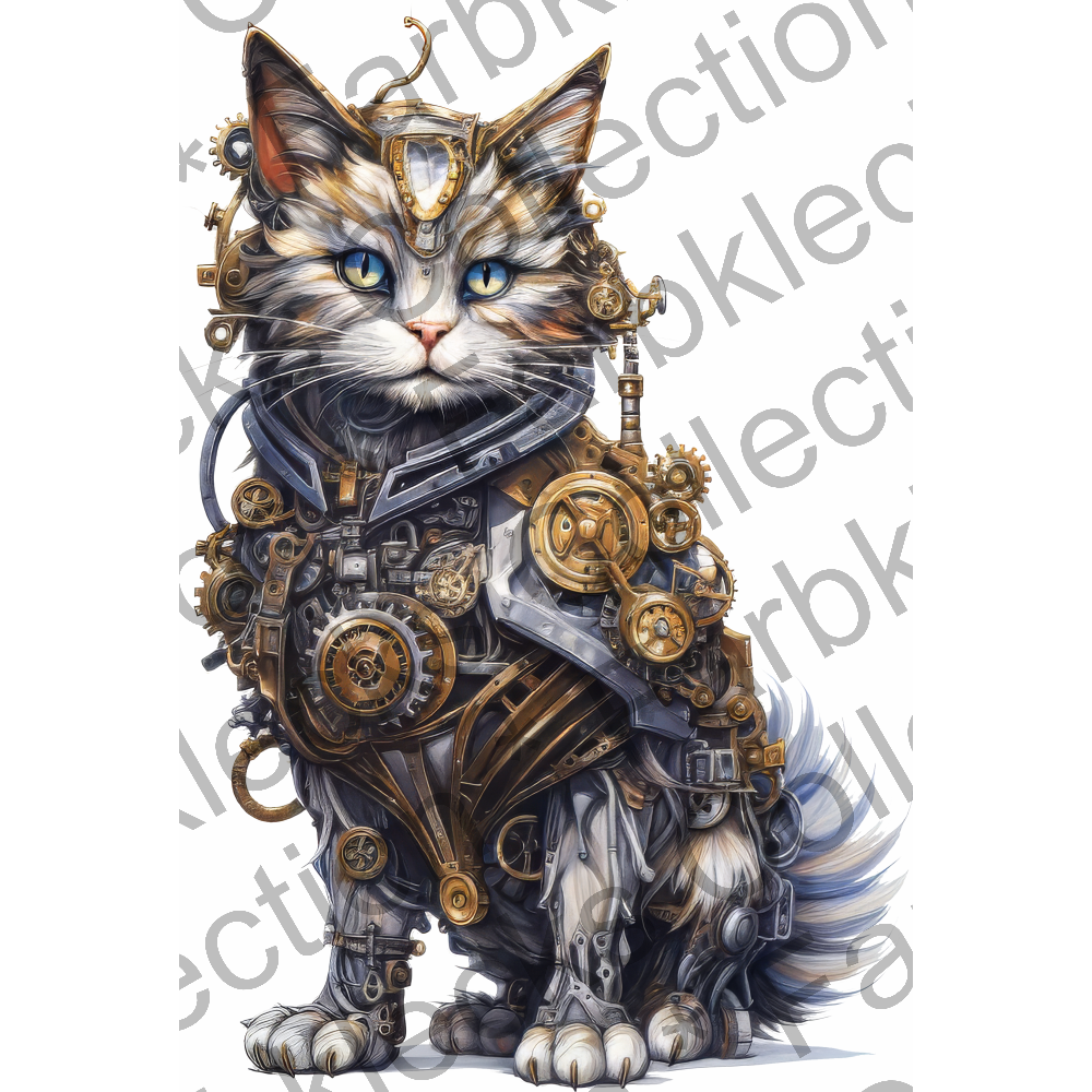 Motivtransfer 5997 Steampunk Katze