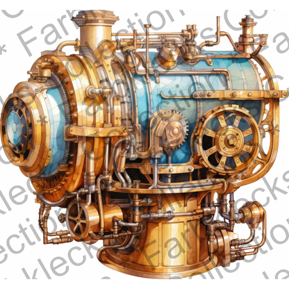 Motivtransfer 5998 Steampunk Dampfmaschine