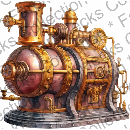 Motivtransfer 5999 Steampunk Dampfmaschine