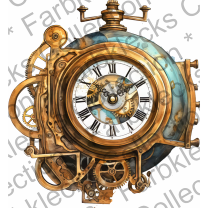 Motivtransfer 6005 Steampunk Uhr