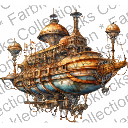 Motivtransfer 6006 Steampunk Luftschiff