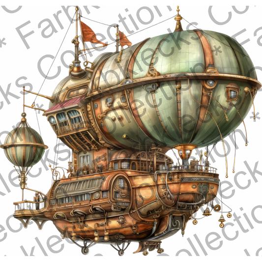 Motivtransfer 6007 Steampunk Luftschiff