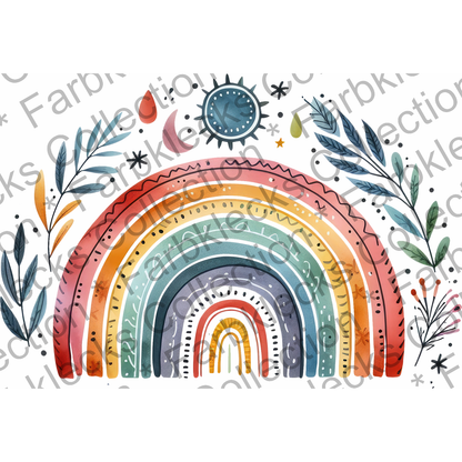 Motivtransfer 6068 Boho Regenbogen