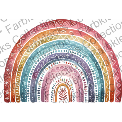 Motivtransfer 6073 Boho Regenbogen