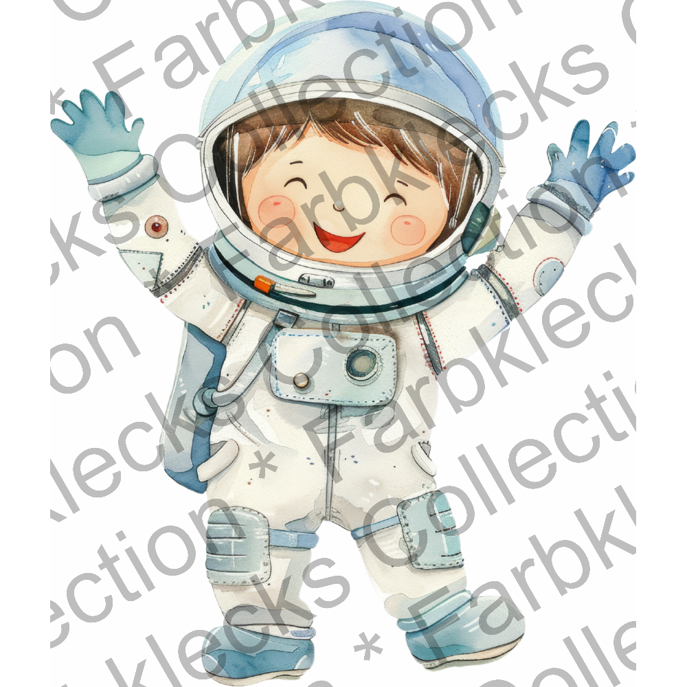 Motivtransfer 6088 Kleiner Astronaut freut sich