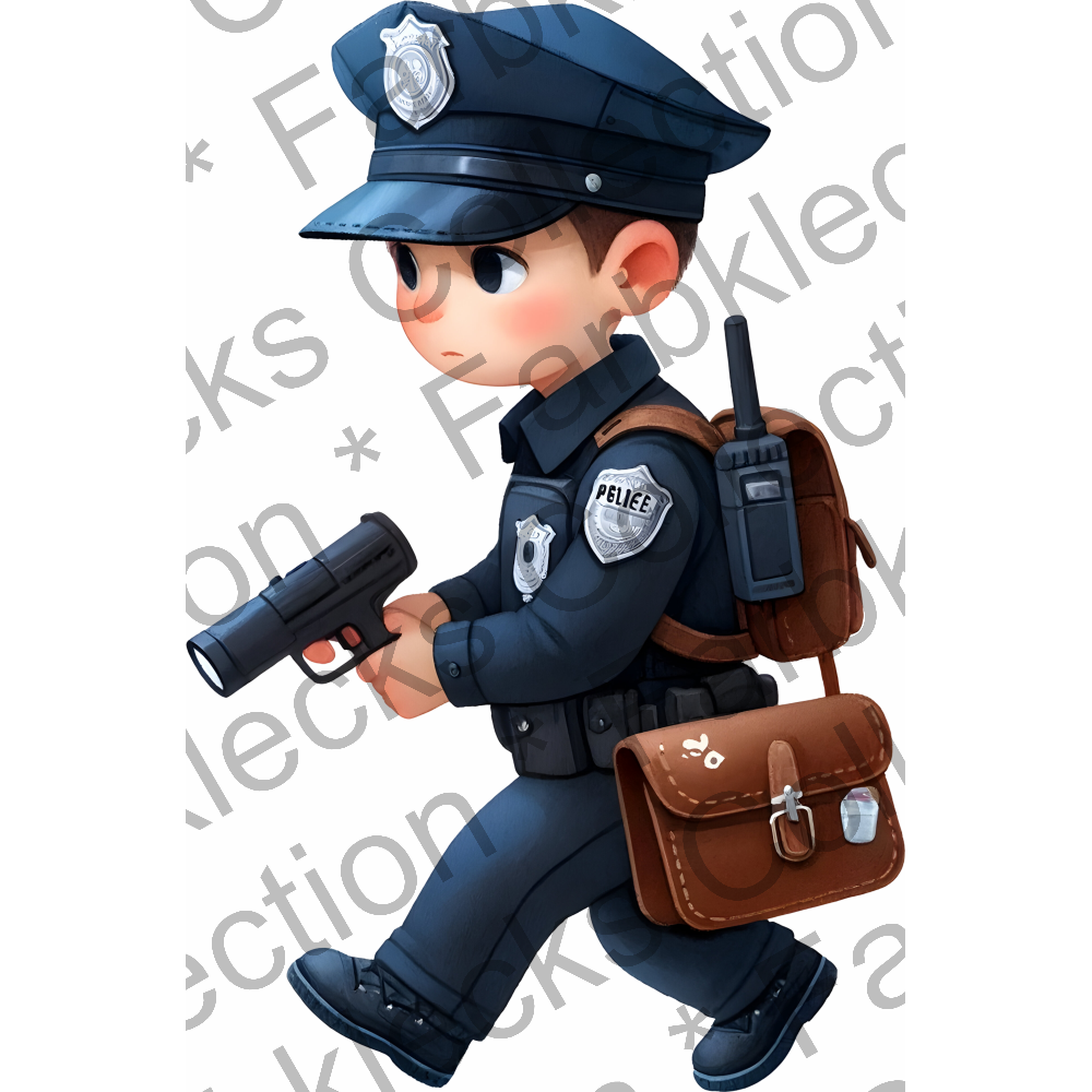 Motivtransfer 6256 Polizist mit Waffe