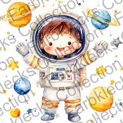 Motivtransfer 6520 Astronaut mit Planeten