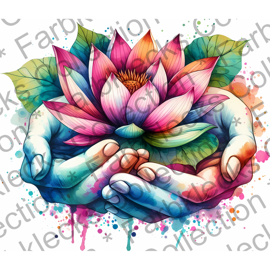 Motivtransfer 6585 Yoga Chakra mit Blume