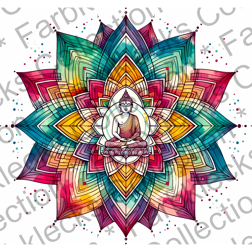 Motivtransfer 6588 Yoga Chakra mit Mandala