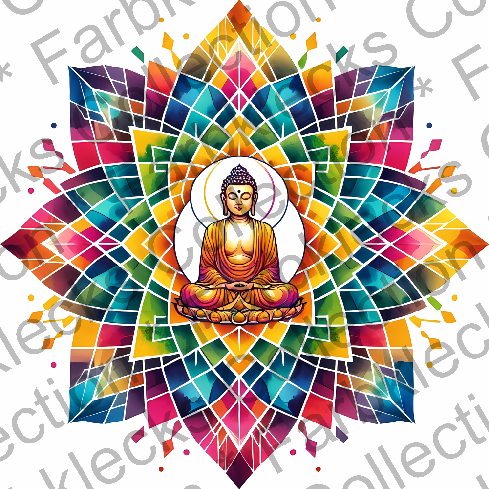 Motivtransfer 6592 Yoga Chakra mit Buddha