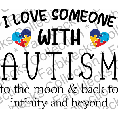 Motivtransfer 6841 I love someon with Autism