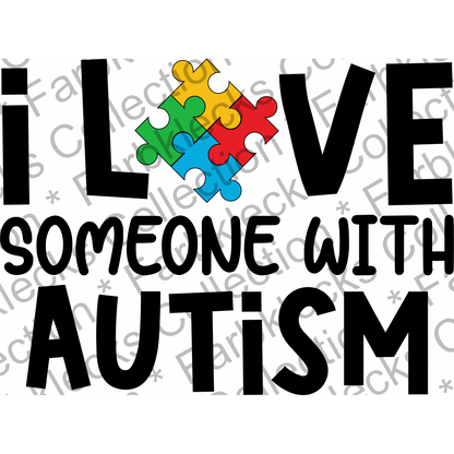 Motivtransfer 6842 I love someone with Autism