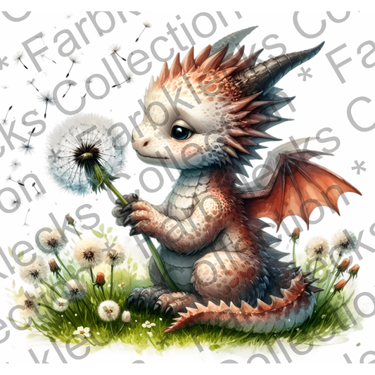 Motivtransfer 6977 Drache mit Pusteblume