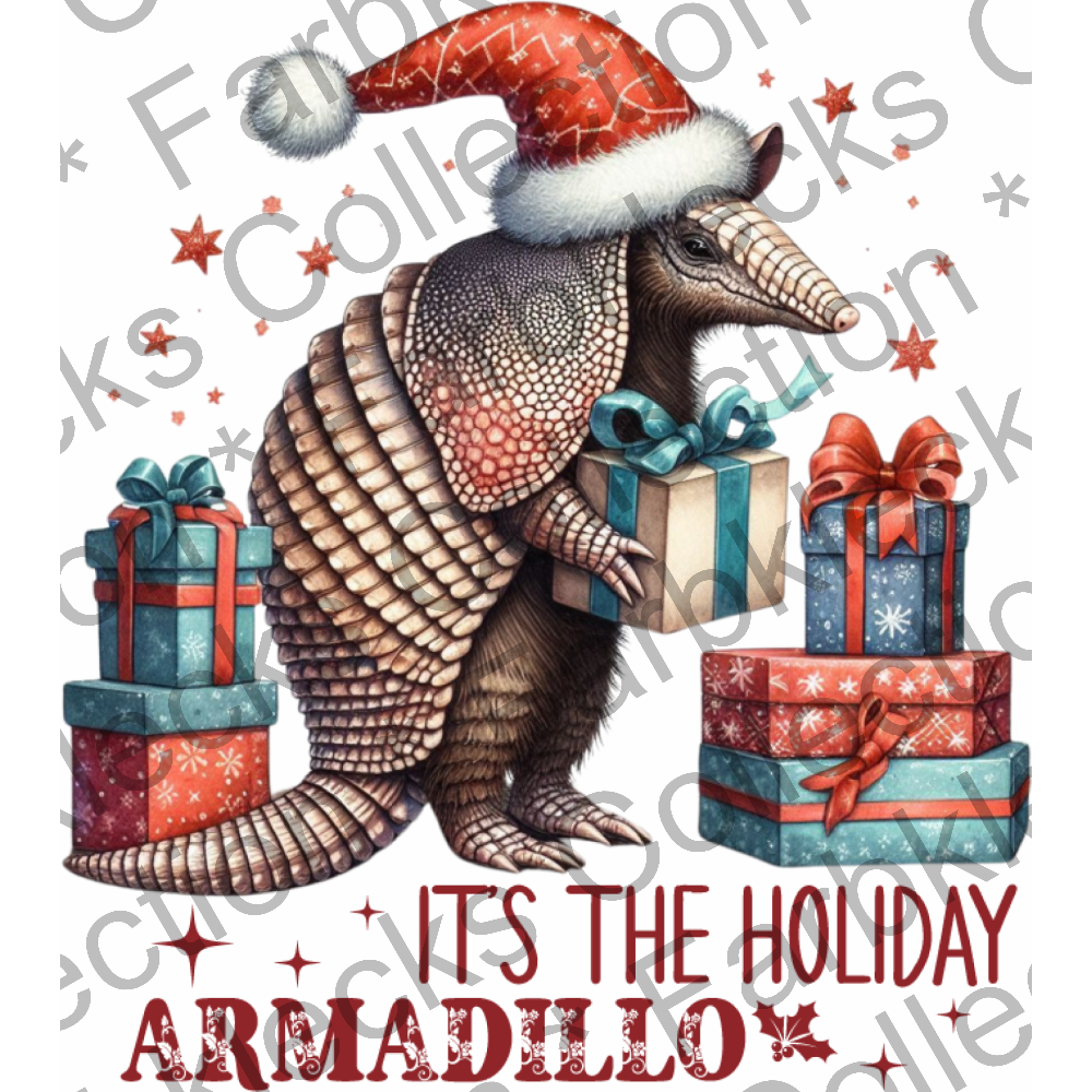 Motivtransfer 7095 It s the Holiday Armadillo