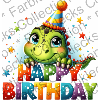 Motivtransfer 7362 Happy Birthday Krokodil