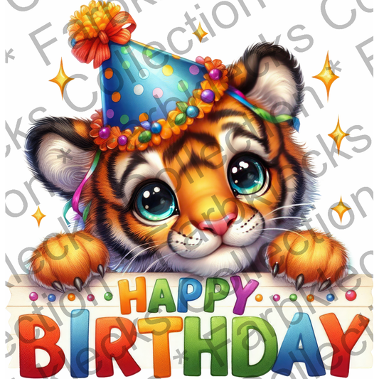 Motivtransfer 7374 Happy Birthday Tiger