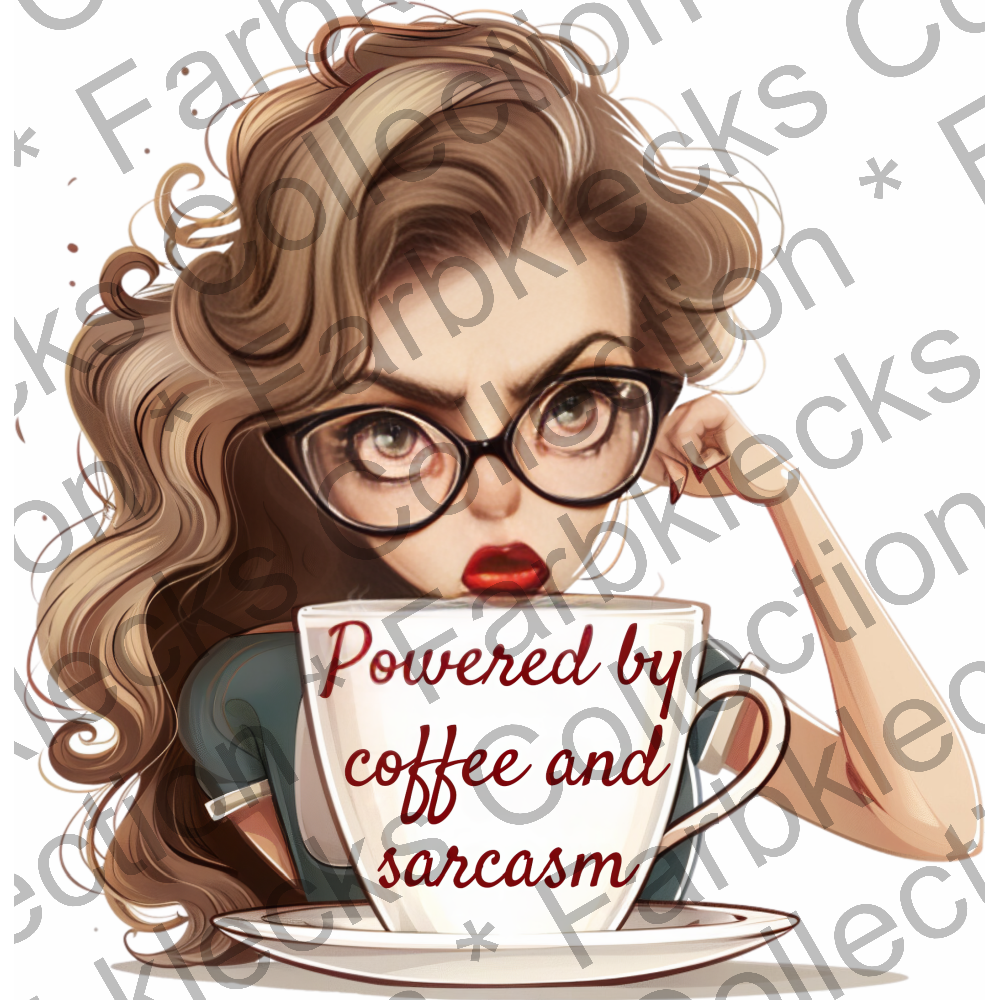 Motivtransfer 7396 Powered by coffee and sarcasm