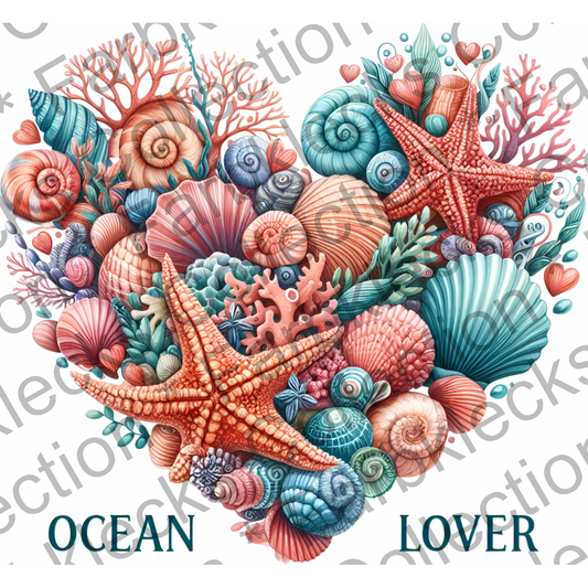 Motivtransfer 7514 Ocean Lover Heart