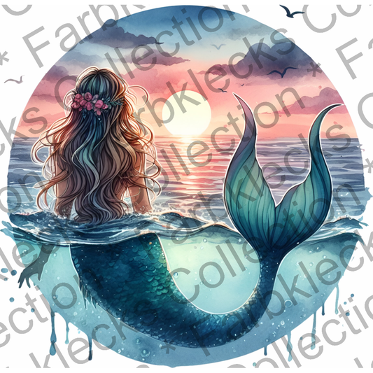 Motivtransfer 7520 Mermaid on sundown