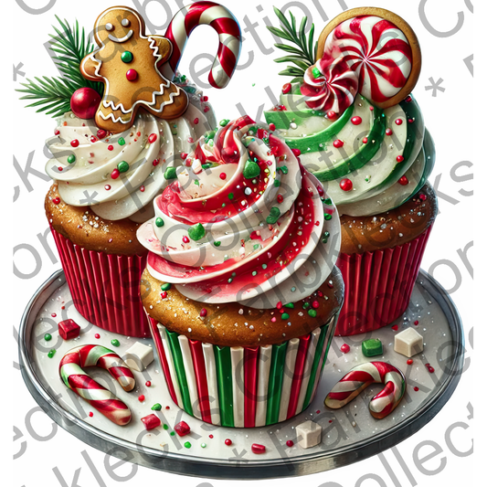 Motivtransfer 7819 Weihnachtscupcakes