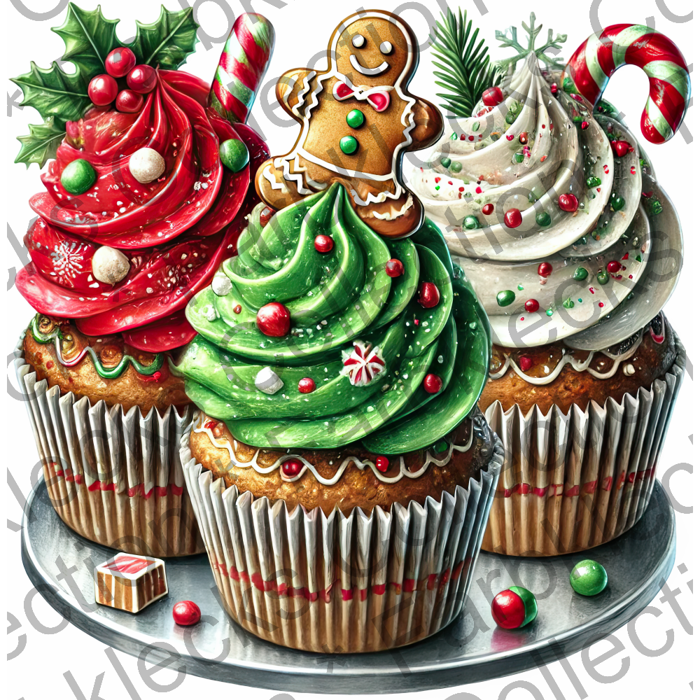 Motivtransfer 7820 Weihnachtscupcakes