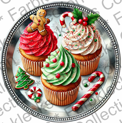 Motivtransfer 7821 Weihnachtscupcakes