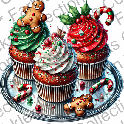 Motivtransfer 7822 Weihnachtscupcakes