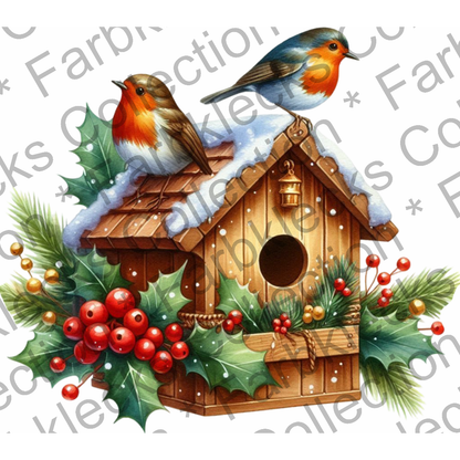 Motivtransfer 8236 Winterliches Vogelhaus