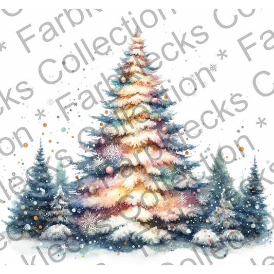 Motivtransfer 8526 Watercolor Christmas Tree