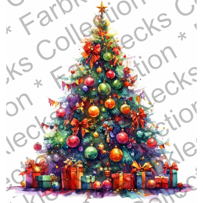 Motivtransfer 8528 Watercolor Christmas Tree