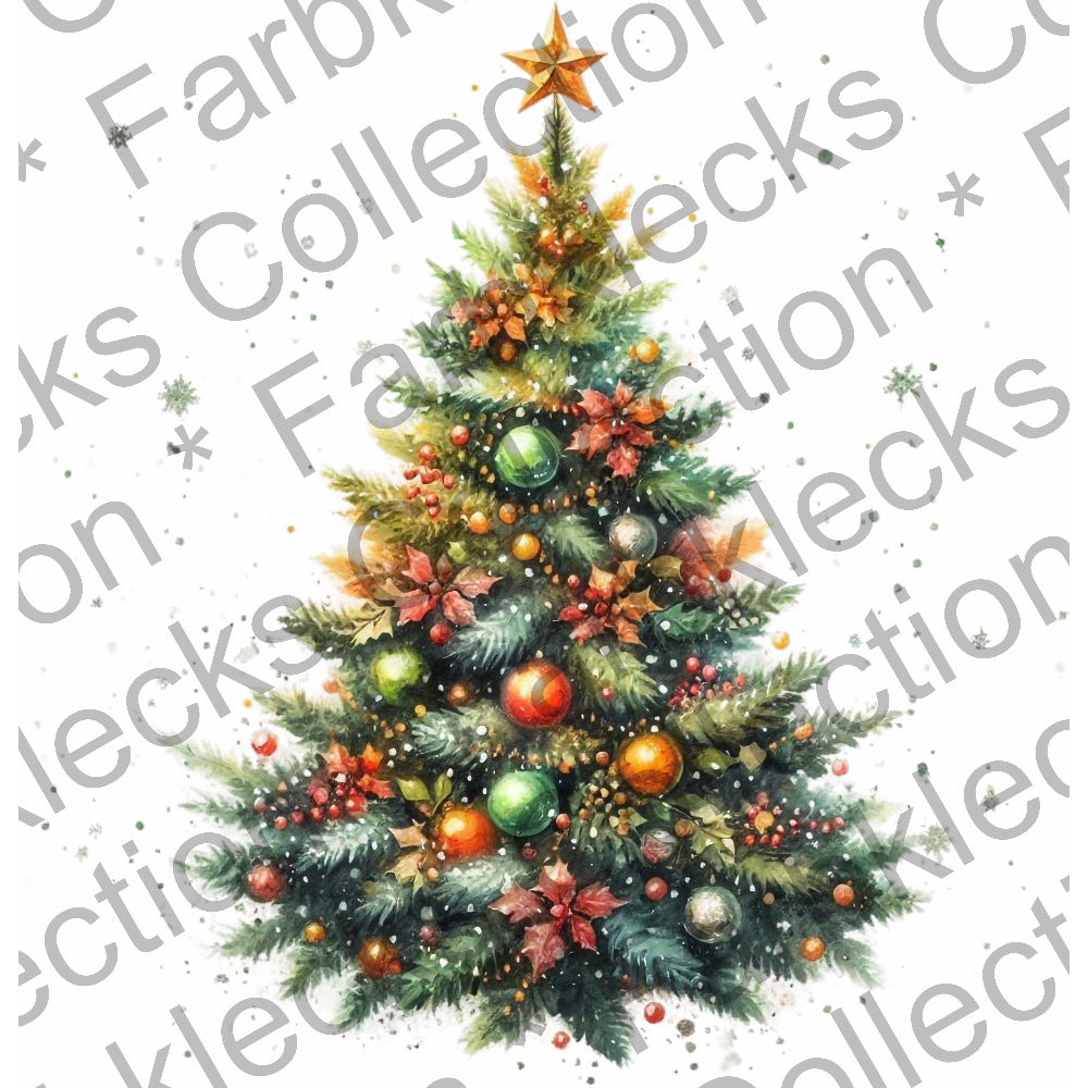 Motivtransfer 8529 Watercolor Christmas Tree