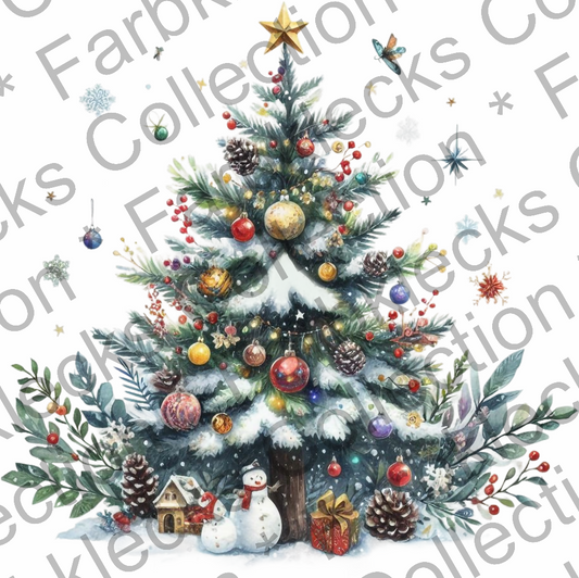 Motivtransfer 8530 Watercolor Christmas Tree