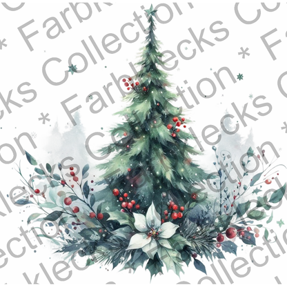 Motivtransfer 8532 Watercolor Christmas Tree