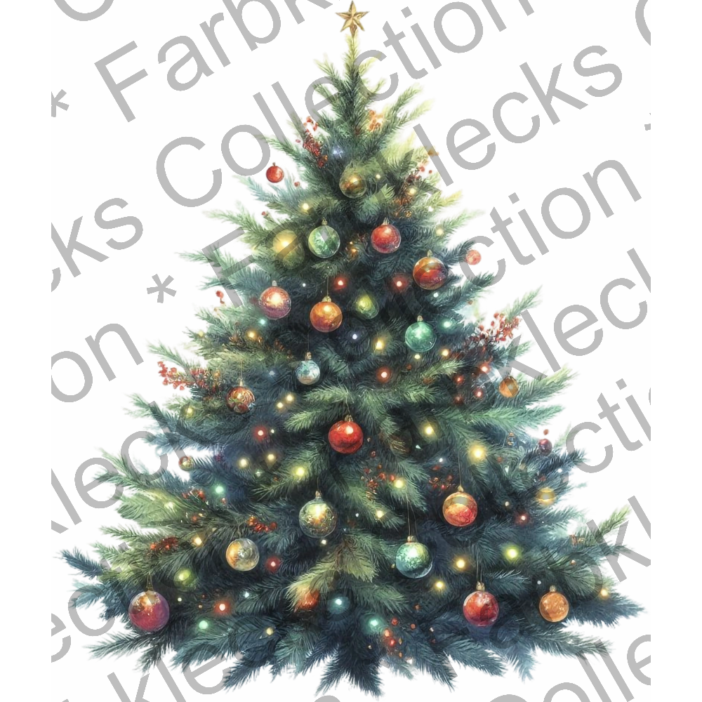 Motivtransfer 8535 Watercolor Christmas Tree