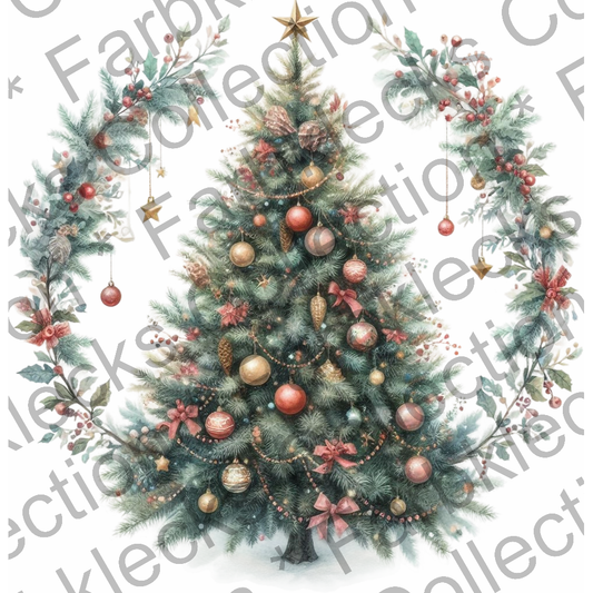 Motivtransfer 8536 Watercolor Christmas Tree