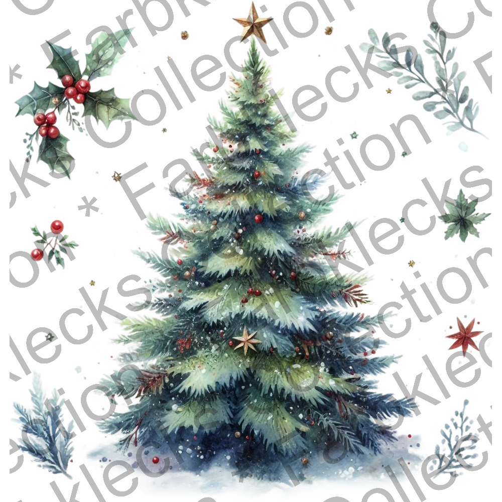 Motivtransfer 8537 Watercolor Christmas Tree