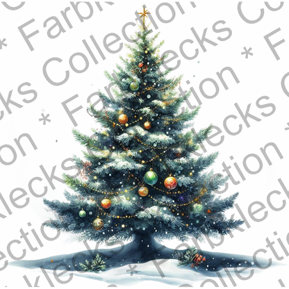 Motivtransfer 8538 Watercolor Christmas Tree