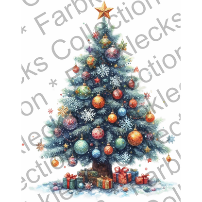 Motivtransfer 8539 Watercolor Christmas Tree