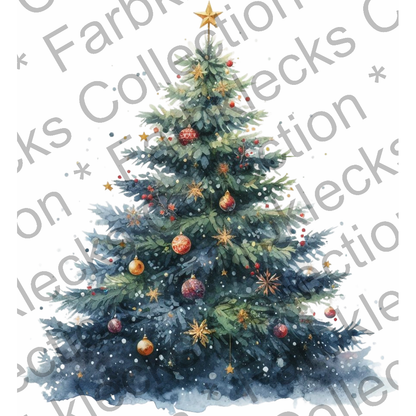 Motivtransfer 8540 Watercolor Christmas Tree