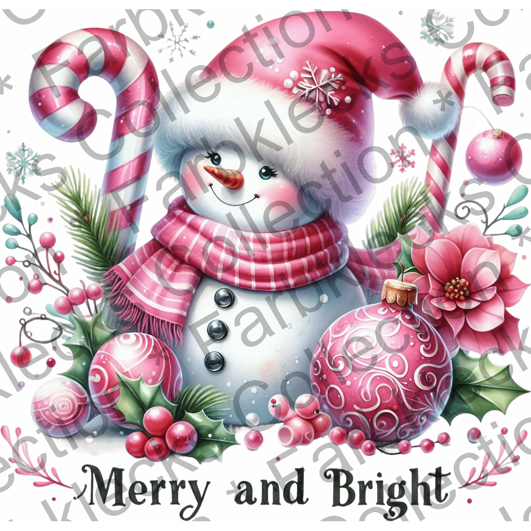 Motivtransfer 8620 Schneefrau Merry and Bright