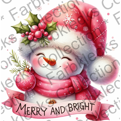 Motivtransfer 8621 Schneefrau Merry and Bright