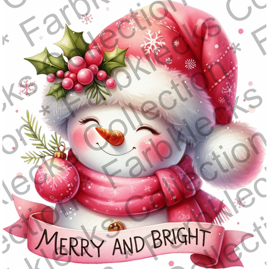 Motivtransfer 8621 Schneefrau Merry and Bright