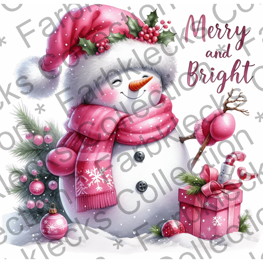 Motivtransfer 8623 Schneefrau Merry and Bright