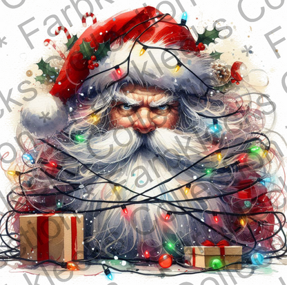 Motivtransfer 8683 Funny Santa grummelig