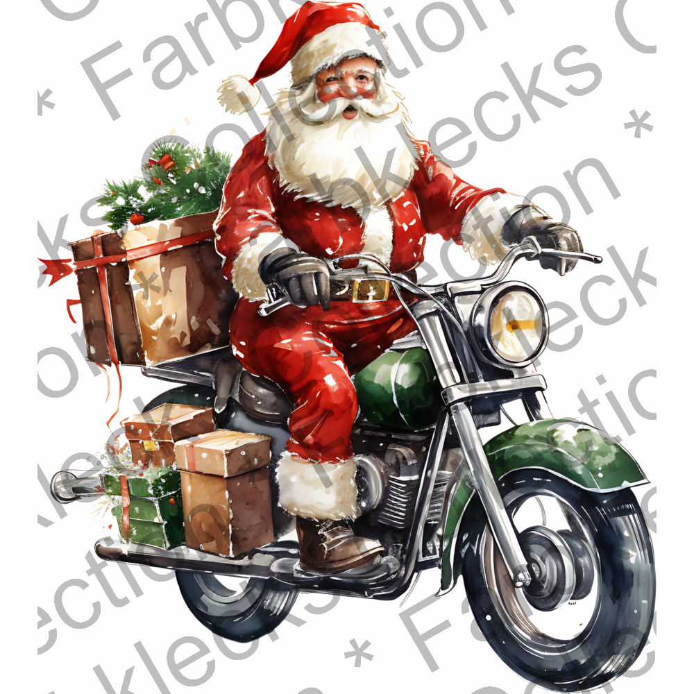 Motivtransfer 8786 Santa auf Motorrad