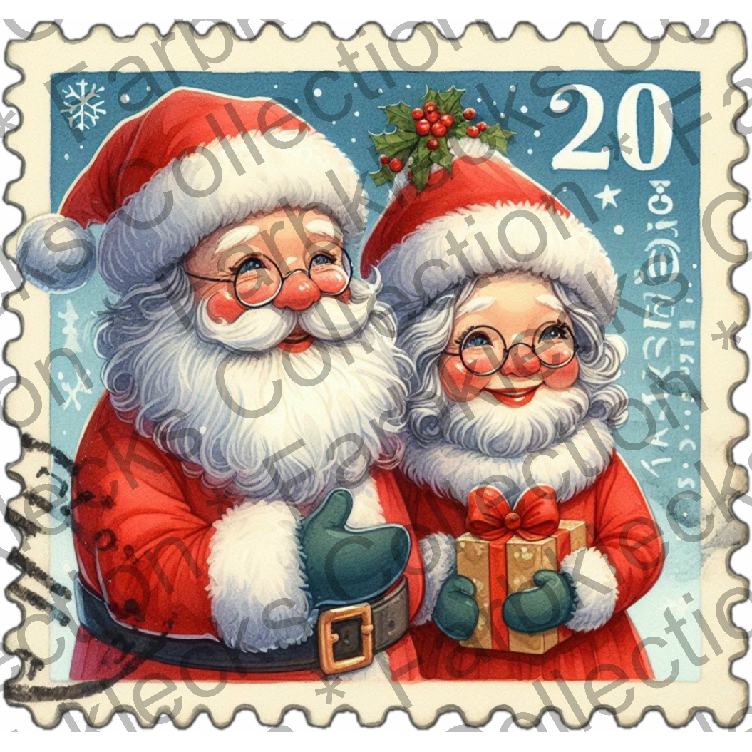 Motivtransfer 8814 Mr. And Mrs. Claus Briefmarke