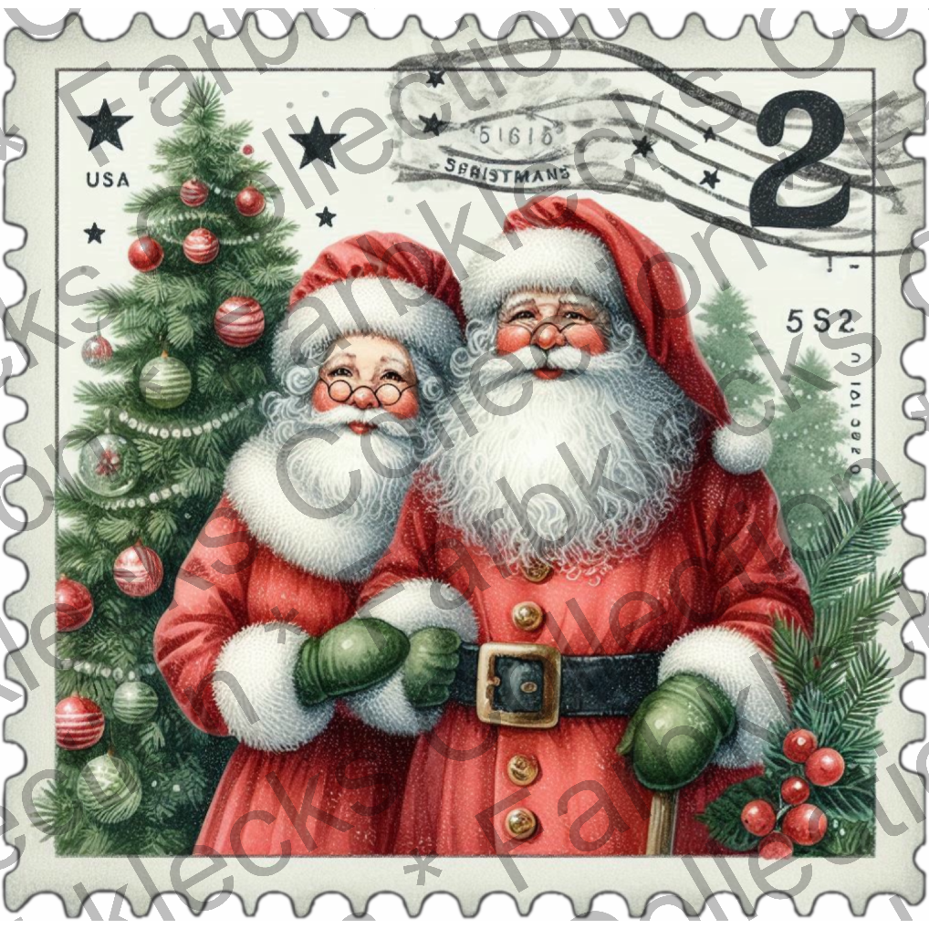 Motivtransfer 8821 Mr. And Mrs. Claus Briefmarke