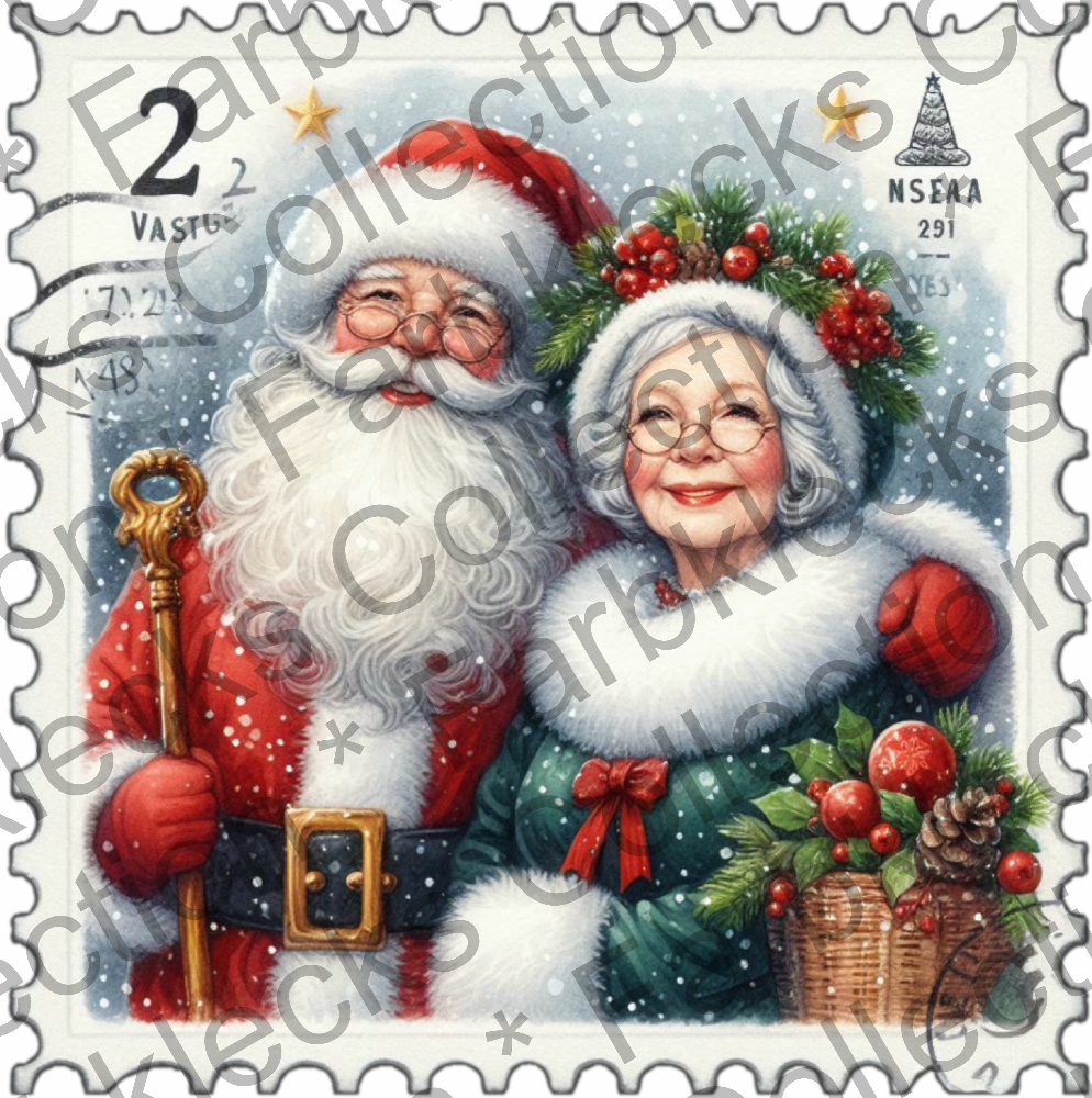 Motivtransfer 8823 Mr. And Mrs. Claus Briefmarke